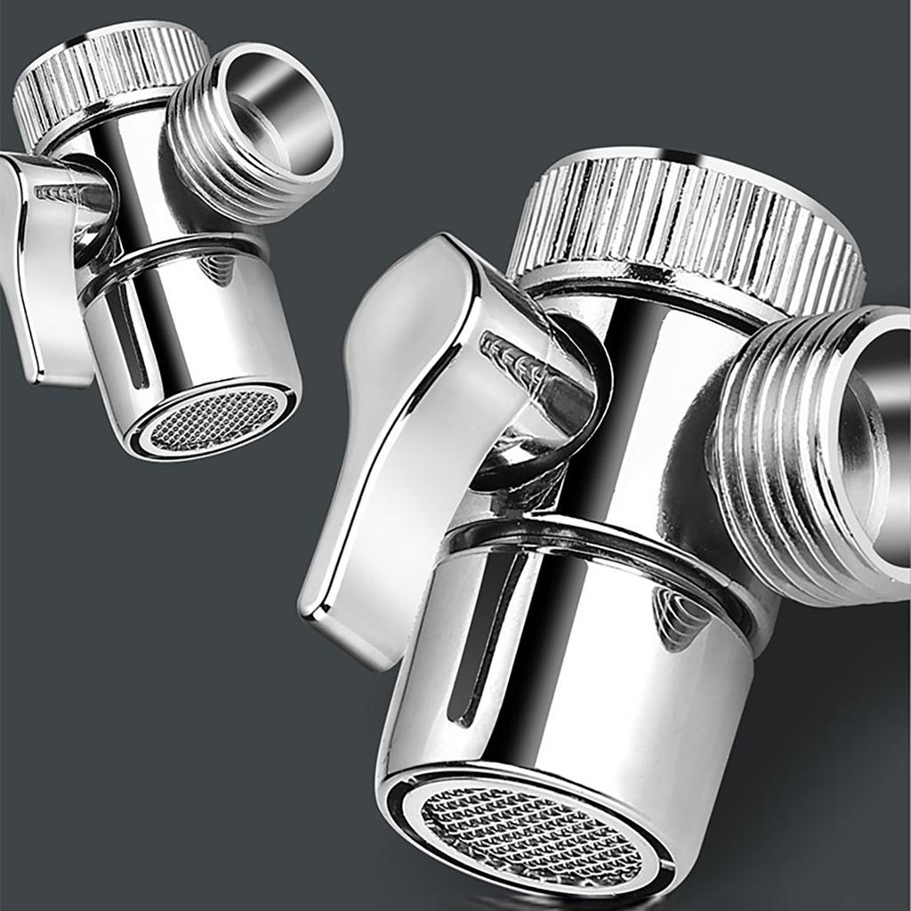 Dual Mode Faucet Diverter - Switch Faucet/Shower Dispense At the Touch of a Button Tool-Free Installation Easy Installation