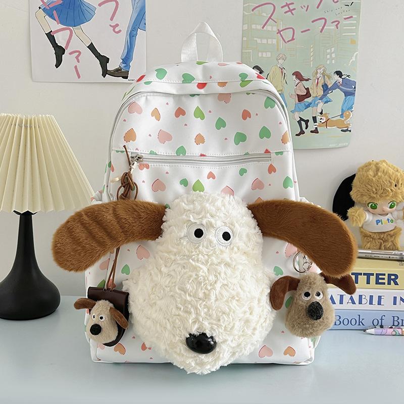 Schoolbag Japanese Niche Design Sense Girl Schoolbag Lamb Casual Backpack Fashion Versatile High School Student Backpack