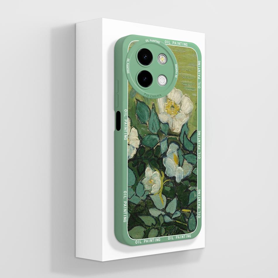 Case For Vivo Y38 Y58 T3X Y200i Y200T 5G Cute Panda Funda Soft Liquid Silicone Camera Protection Back Cover Shockproof Bumper
