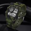 Men's Multifunctional Camouflage Waterproof Sports Watch - Seven-Color Luminous Fashion Square Design
