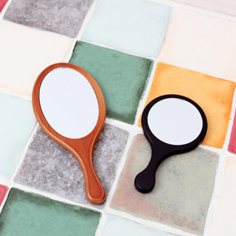 Choose from two cute hand mirrors Plastic Black