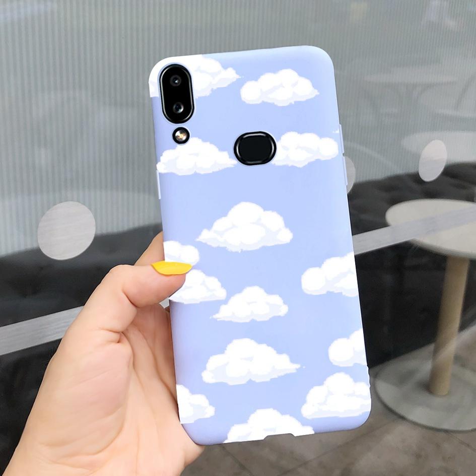 For Phone Case Samsung Galaxy A10s A107 SM-A107F Case Fashion Candy Color Flower Soft Cover For Samsung A10s A 10 S A10 2019 Bag
