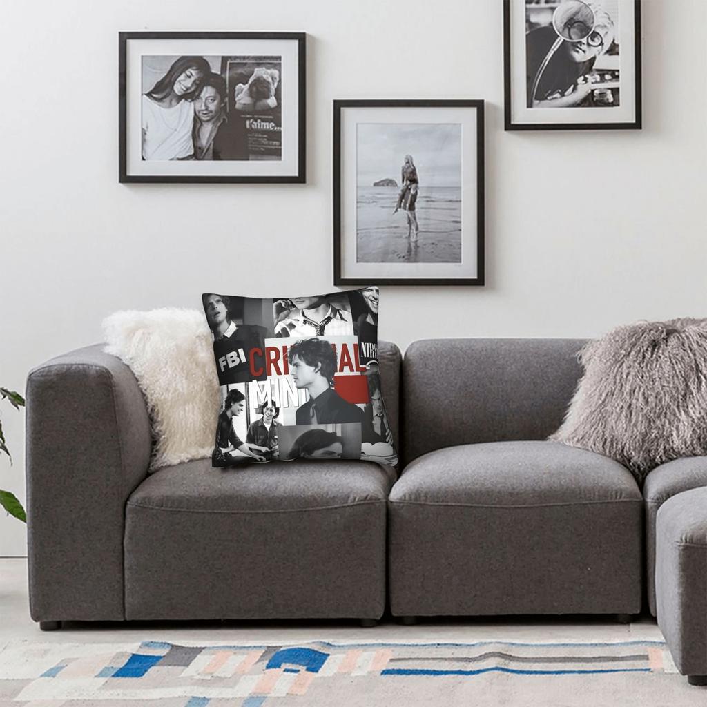 Pillow Case Criminal Minds Spencer Reid Soft Pillow Cover For Couch Sofa Bedroom Retro Trendy Pillowcases
