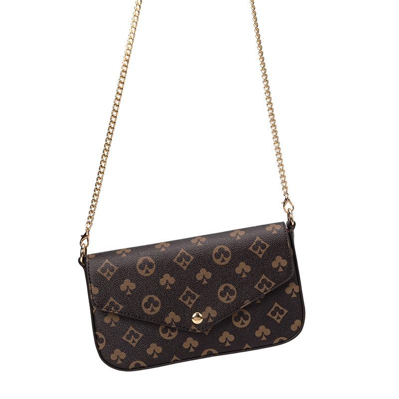 Tasche Damen Neu Lässig Retro Kette Kleines Quadratisches Tasche Vielseitig Mode Umschlagtasche Eine Schulter Crossbody Damen Tasche