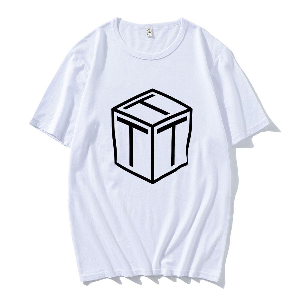 The Temper Trap Cube Print Tshirt Short Sleeve Cotton Oneck Male Tshirts Unisex Streetwear Casual Loose Summer Fashion T Shirt S