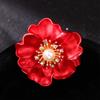 Rose Brooch High-End Ladies Bow Red Brooch Anti-Light Drip Oil Pin