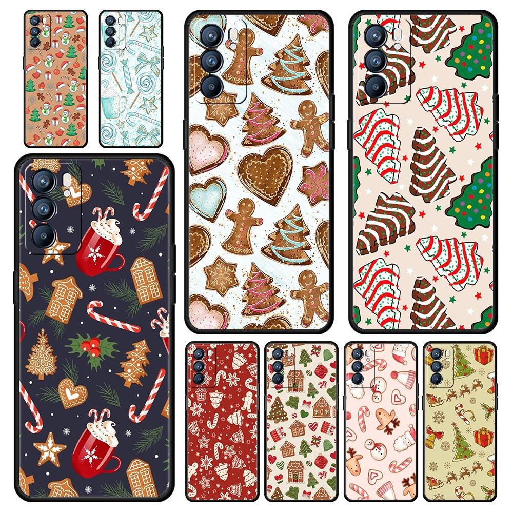 Cartoon Christmas Phone Case For Oppo Reno13 Reno12 Reno11 F Reno10 Pro A54 5G Find X5 A53 A52 A9 A17 A78 4G A79 A80 A98 Cover