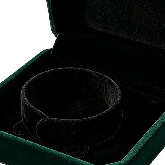 Velvet Jewelry Box, Dark Green Suede Flip Cover Hard Case, Scratch-Proof Shock-Proof Organizer, Jewelry Storage Box for Travel