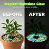 Outdoor Luminous Stones for Glow In the Dark Walkways, Garden River Pebbles, Artificial Landscape Rocks for Driveway Walkway Stepping Stone Paths