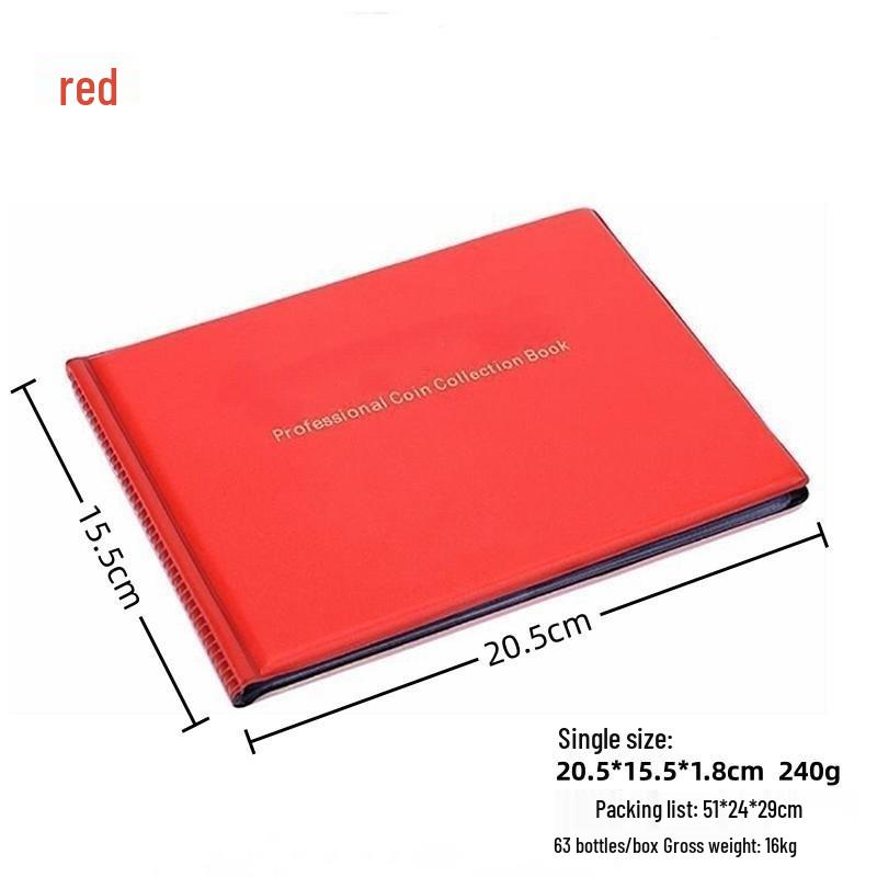 PVC Coin Album: Portable 10-Page, 24-Grid Storage for Coin Collection