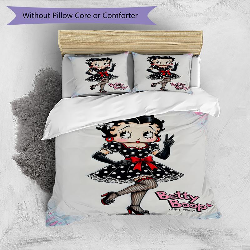 3pcs Duvet Cover Set (1*Duvet Cover + 2*Pillowcase, Without Core),Sexy Doll Print Bedding Set, Bedroom Decor, All‑Season, Birthday Gift
