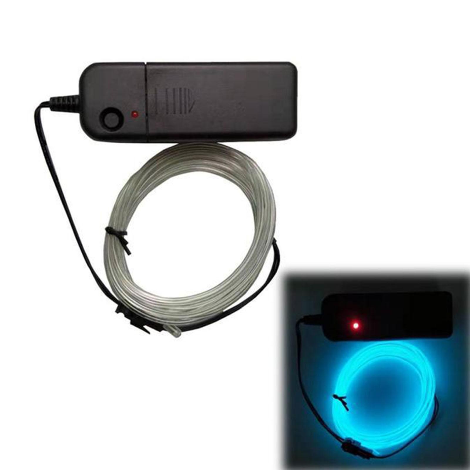 

Світлодіодний кабель EL, що світиться, який можна різати, Гнучкі неонові стрічки для вечірок, Хелловіну, Довговічні небо синє кольору