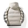 Zimní trend Dvoudílná bunda s kapucí a hřejivou bavlněnou výplní Pánská bunda Módní Všestranné Ležérní Bavlnou vycpané oblečení