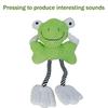 Squeaky Dog Toys for Small Medium Large Dogs Plush Frog Shaped Pet Tug Toy Interactive Stuffed Puppy Chew Toy for Training Teething