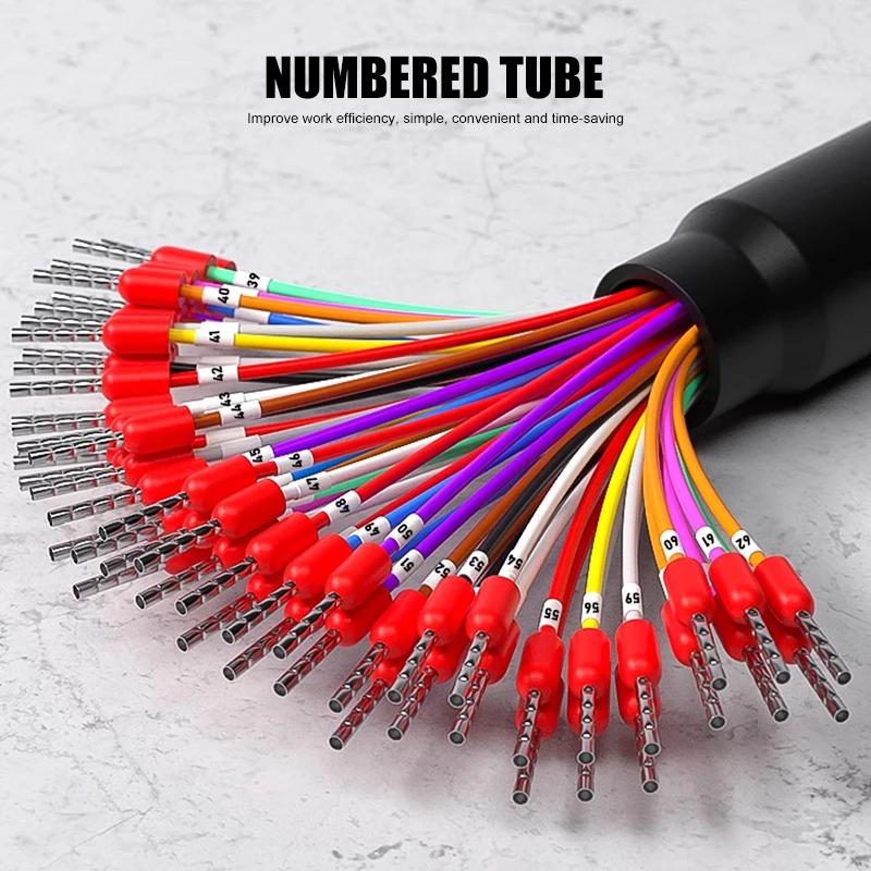 DB62 3 Rows Terminal Wire with Number HDB62 Male Female Serial Cable 62Pin Double Shield Single Head with Cable Connector