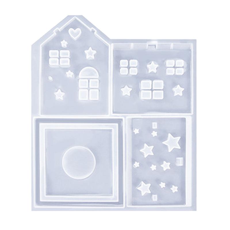 Silicone House Mold 3D Silicone Molds Resin Casting Moulds Resin Making Molds Craft Supplies Flexible For Birthday Children's Da