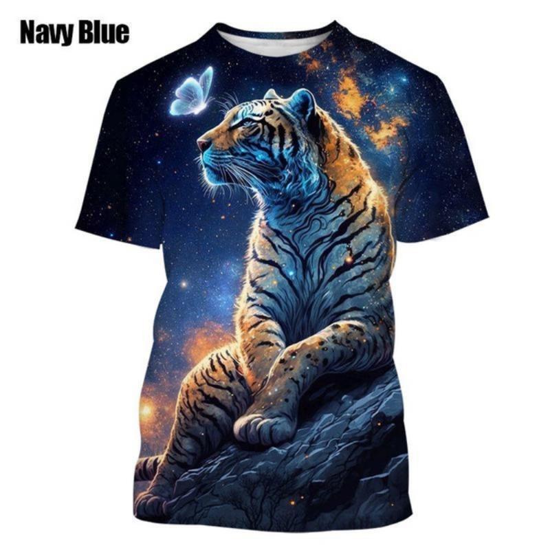

Летняя новая модная футболка с рисунком тигра 3D-одежда в стиле Харадзюку, уличная футболка All-match 2XL