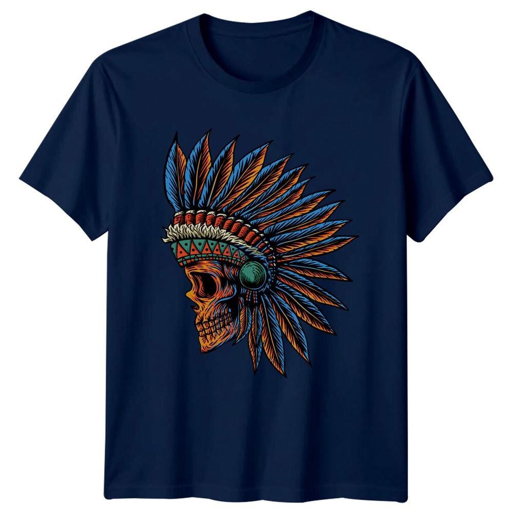 Skull With Headdress Culture Unisexs TShirt Unisexs Tee Graphic Unisex Top