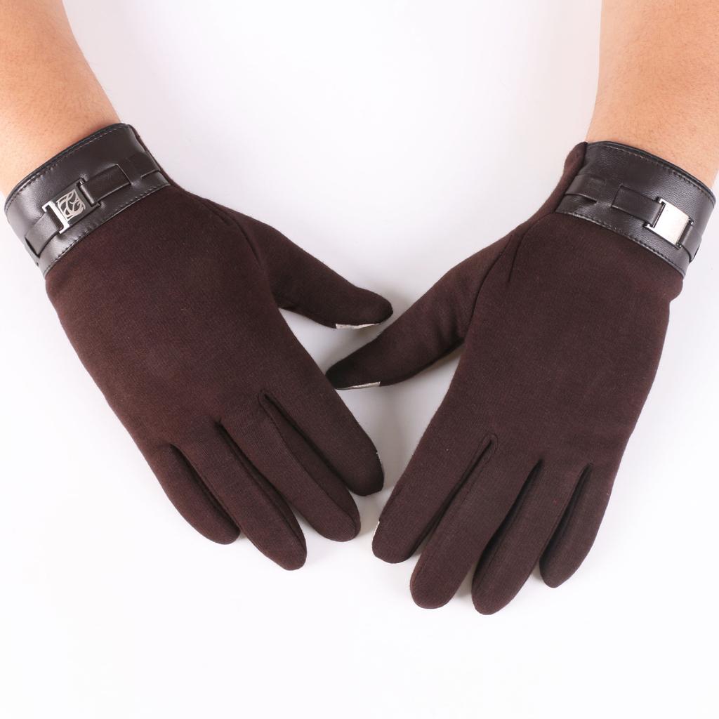 Warm Gloves for Men Outdoor Riding and Driving with Velvet Thickened Non Falling Velvet Touch Screen Cold Proof Autumn and Winter Gloves