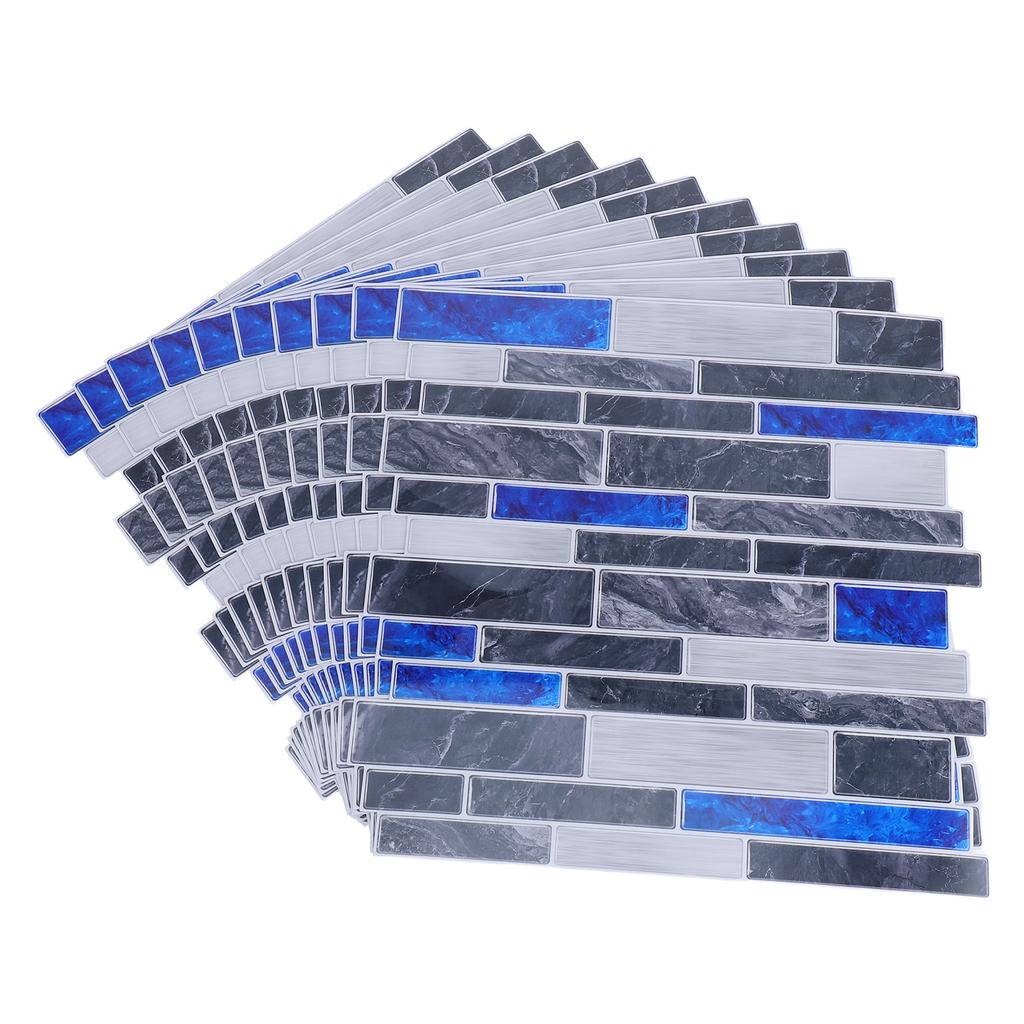 10 Pcs Bath Wall Stickers Home Decor Marble Pattern Tile Kitchen Bathroom Decorative