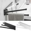 Magnetic Towel Rail Punch-Free Installation Multifunctional Wall Mounted Bathroom Folding Towel Drying Rack Household Supplies