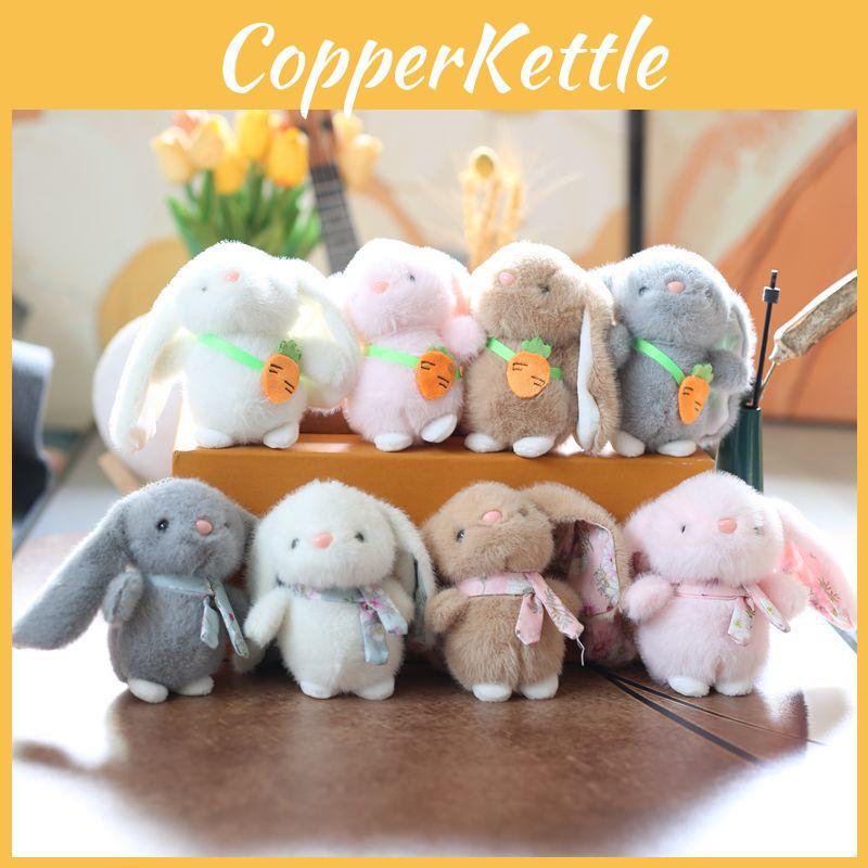 Keychain Rabbit Plush Backpack Charm Toy With Scarf Stuffed Gift Kids For