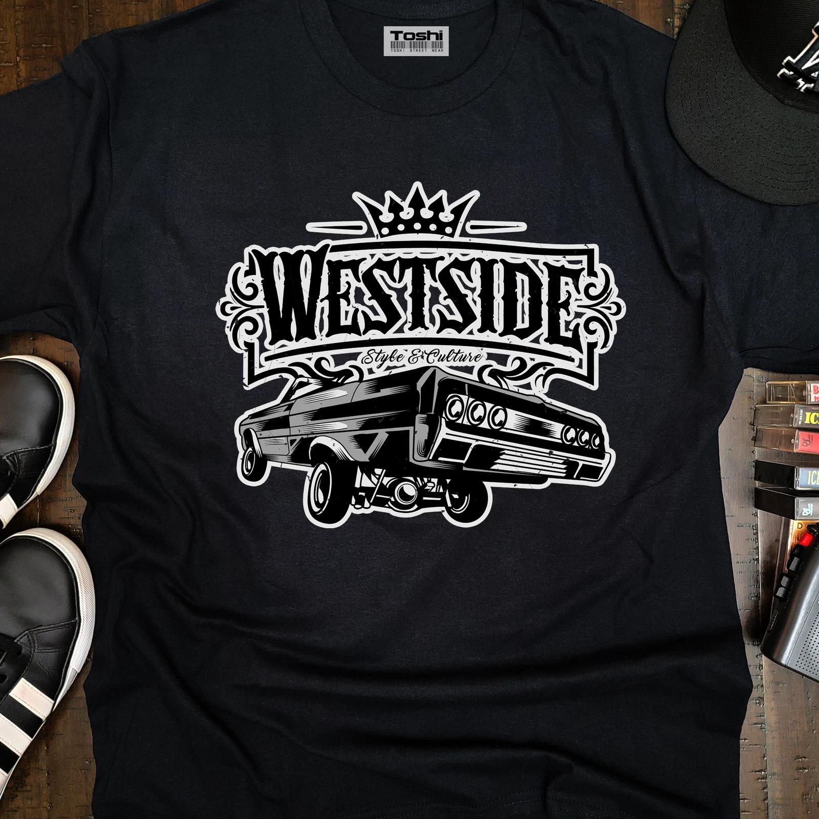 Westside Lowrider Tee Unisex Adult T-Shirt Westcoast Hip Hop Rap Old School Tee L