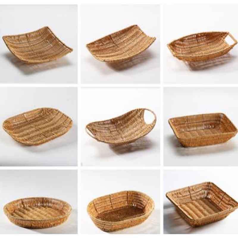 Homeglen Japanese Style Imitation Rattan Snack & Popcorn Basket