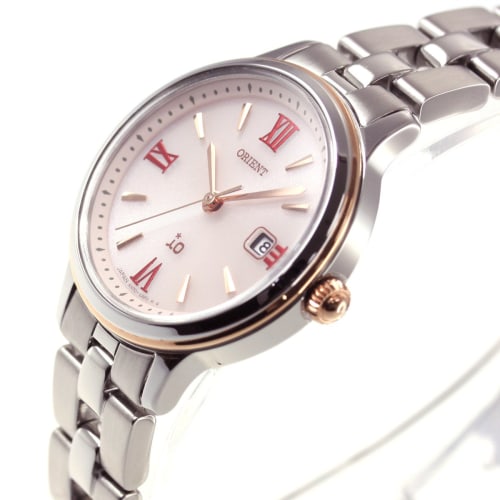 Orient IO Solar Watch, Made In Japan, with Manufacturer's Warranty, RN-WG0006P, Women's, Pink