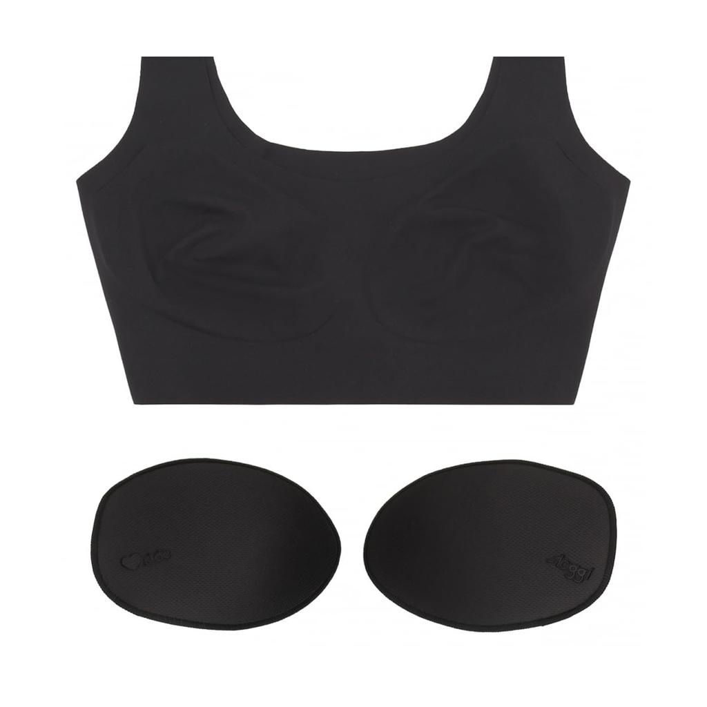 Triumph Sloggi Zero Feel 0004 Size L Half-Top Underwear, Women's Wire-Free Bra, (Black),