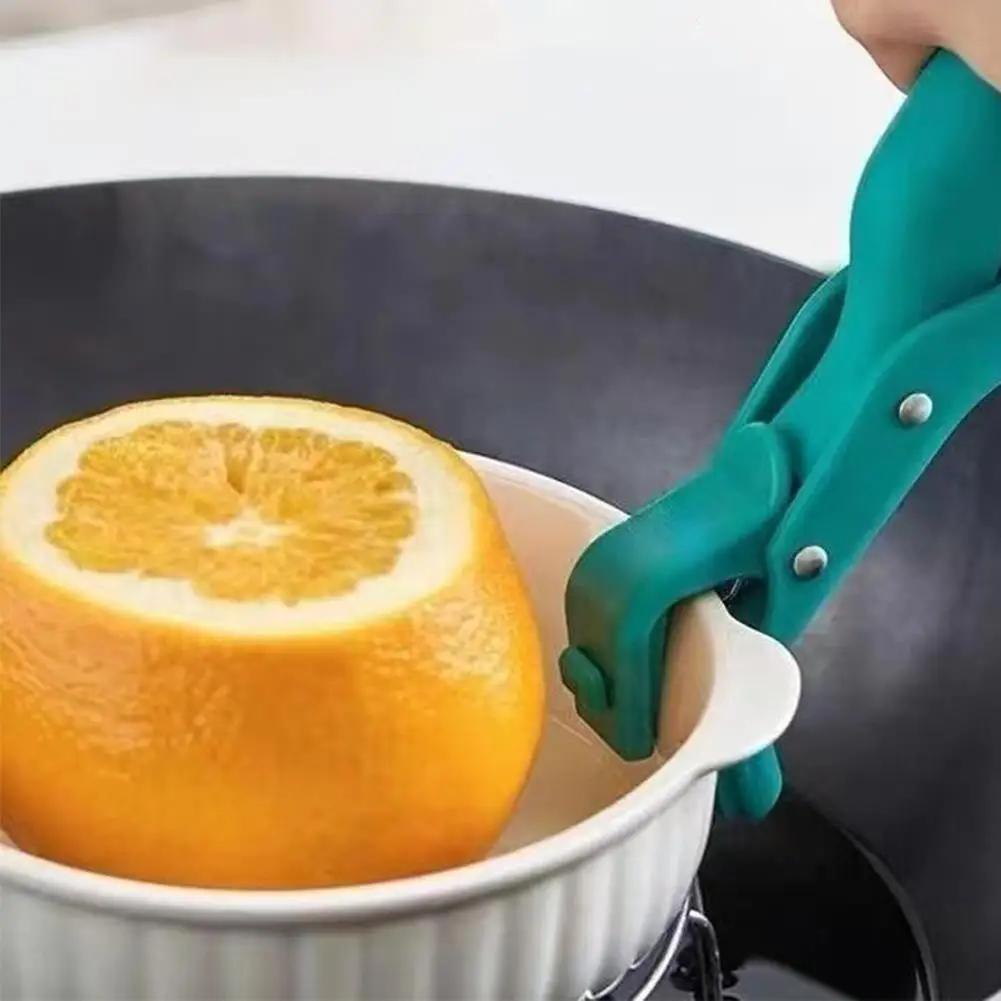 1/2PCS Silicone Anti-scald Clip  Kitchen Anti Scald Plate Bowl Dish Pot Holder Anti-hot Clip Lifter Kitchen Accessories Gadget
