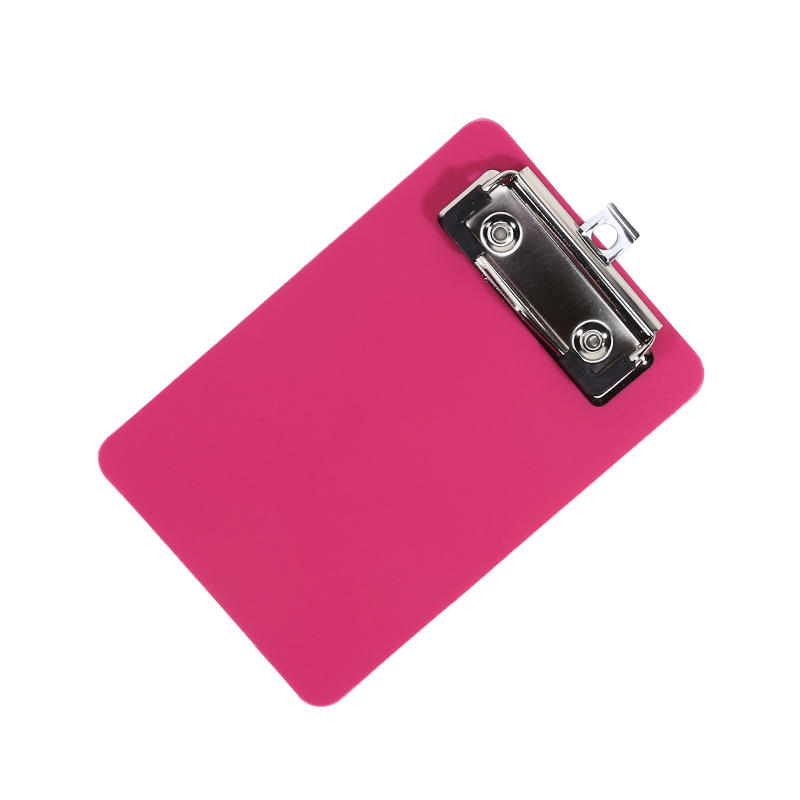 A7 Frosted Color Transparent Mini Clipboard with Clip for Sticky Notes Portable Writing Board Document Holder Small Bill Organizer