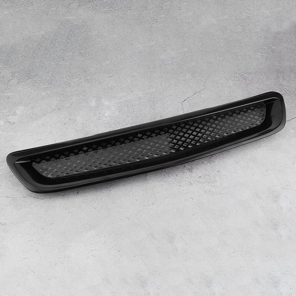 Front Hood Bumper Grille Intake Mesh ABS Black Grill Fits for Honda Civic 1999 2000