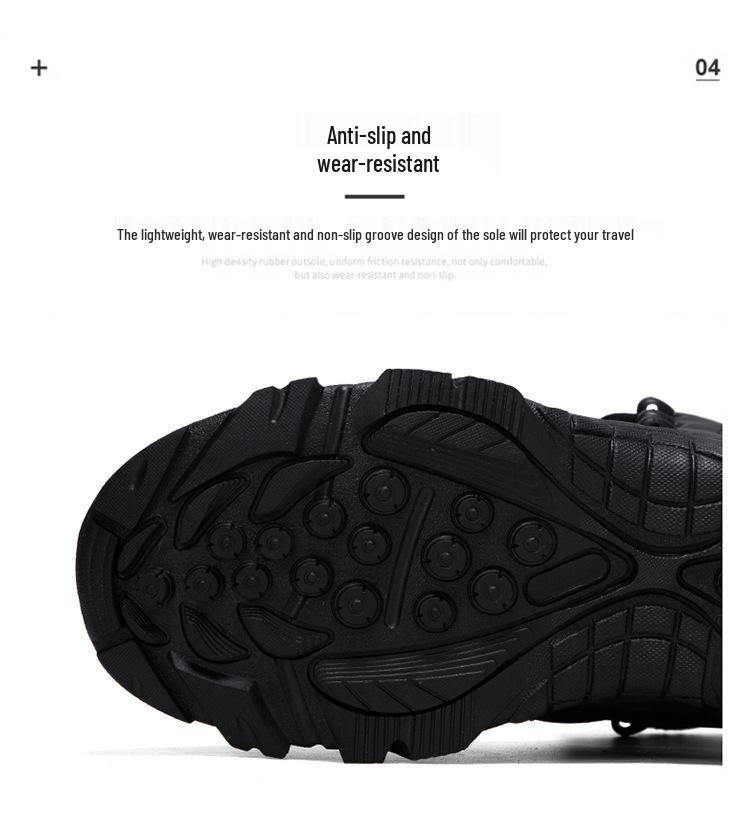 New Men's Autumn/Winter Russian Combat Boots: Thick, Comfortable, Plus Velvet; Available in Sand and Black.