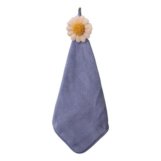 Wipe Towel Comfortable Super Absorbent Coral Fleece 3D Flower Shape Kitchen Bathroom