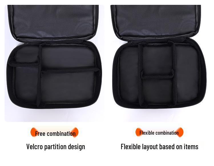 Double-layer Electronics Storage Bag for Cables, Chargers, Earphones, USB Drives, Mouse, Hard Drives, and Power Banks