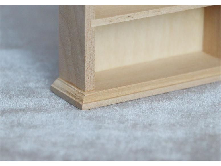 1:12 Dollhouse Japanese-Style Arc Top Bookcase Wall Cabinet Retro Mini Furniture Model