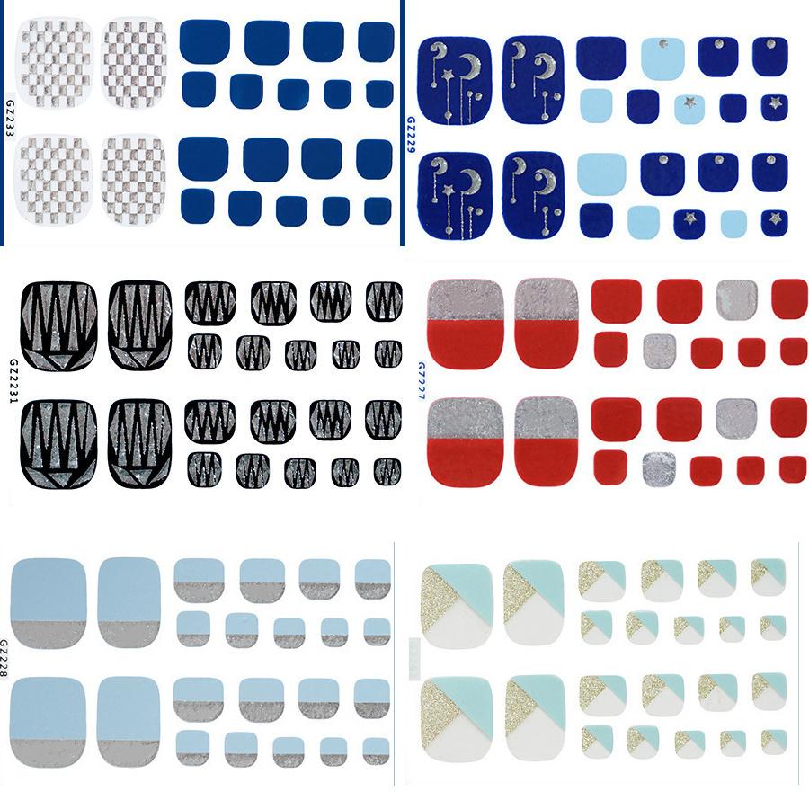 

6 листов/набор быстрых накладных ногтей блестящие наклейки для ногтей полное покрытие нейл-арт готовые накладные наклейки для ногтей разноцветный