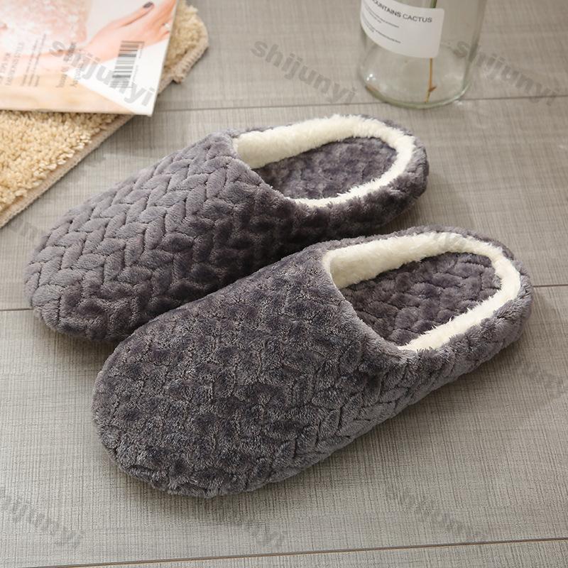 Fashion Women Winter Home Fur Slippers Cartoon Cat Non-Slip Soft Warm House Indoor Bedroom Men Couples Boys Girl Memory Foam Floor Shoes