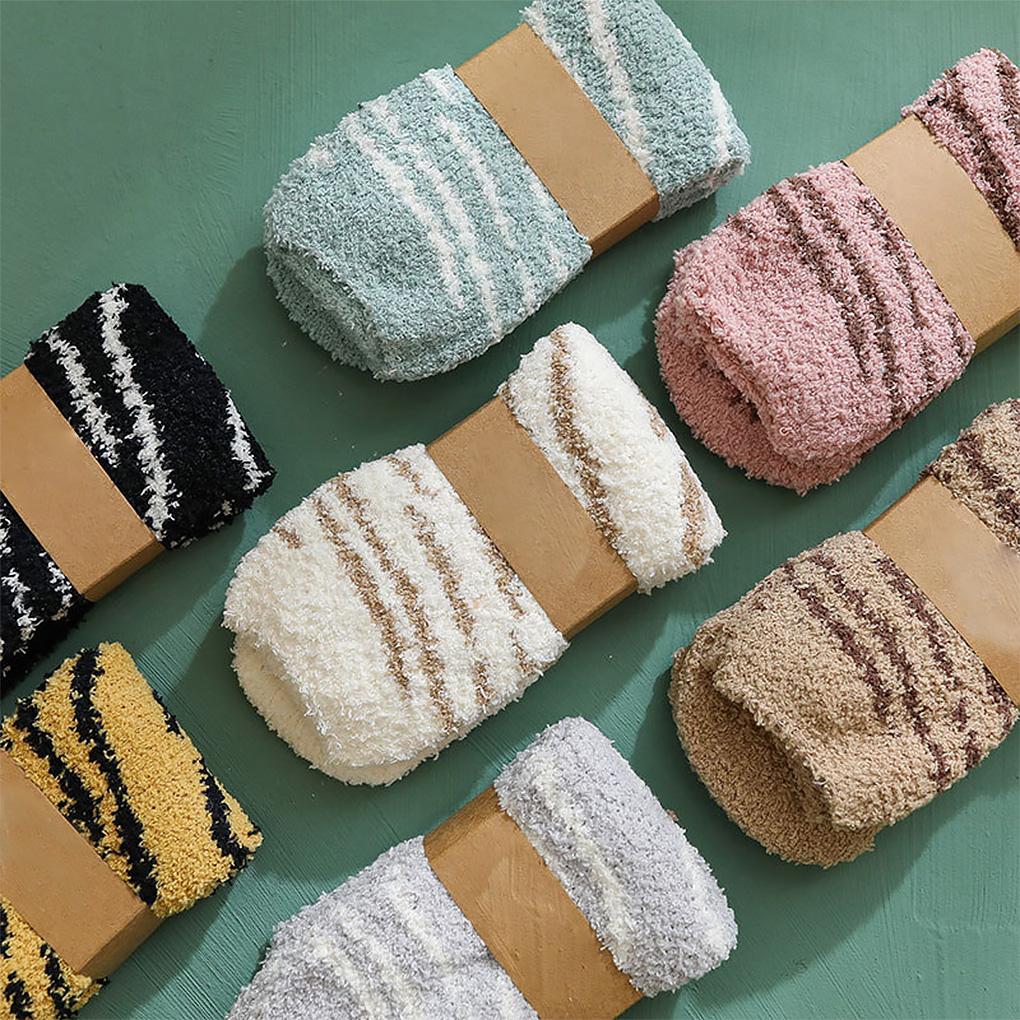 Warm Socks Soft Plush Slipper Sleep Stockings Cartoon Floor Sock for Indoor Autumn Winter