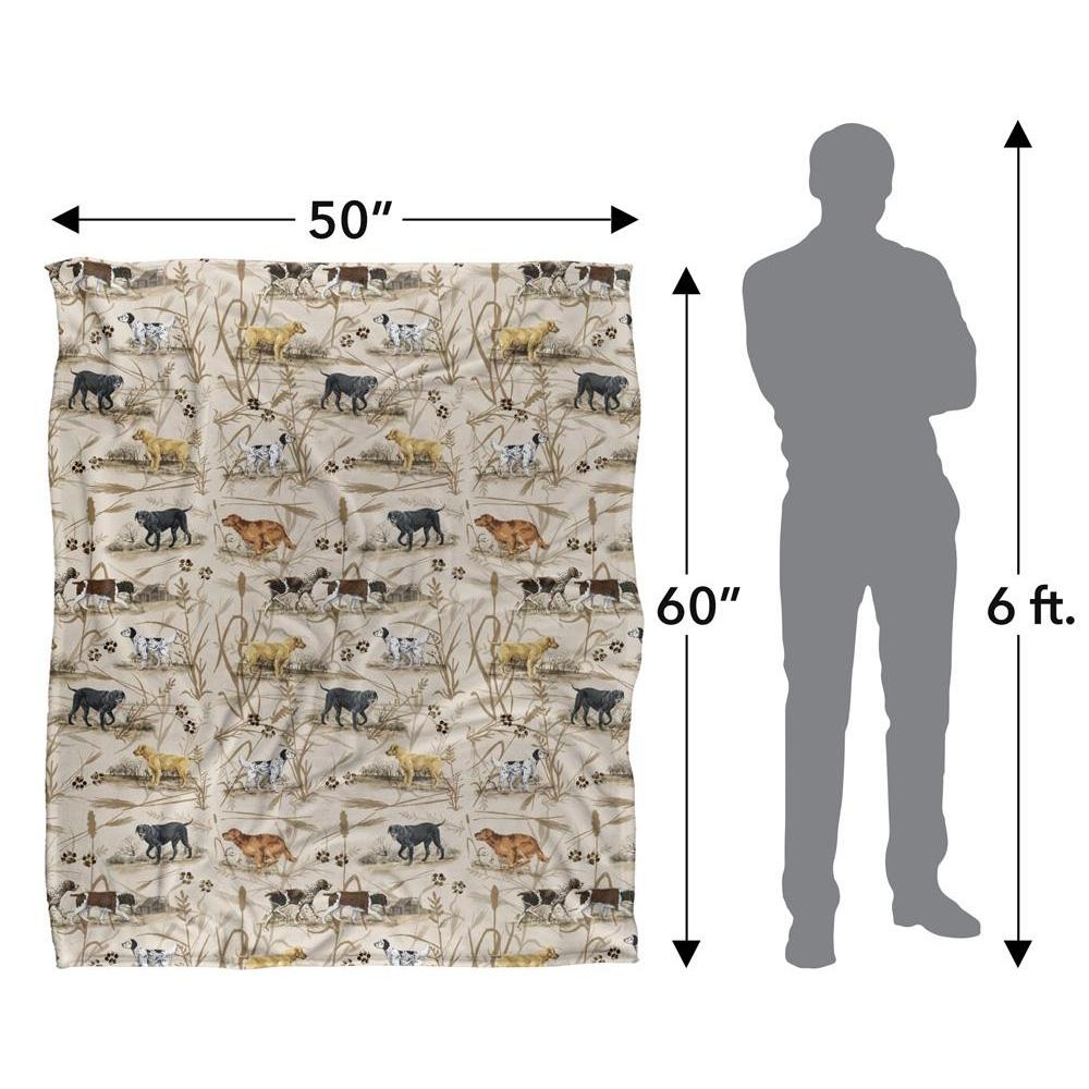 JQ Licensing Hunting Breeds Silky Dogs Supersoft Blanket