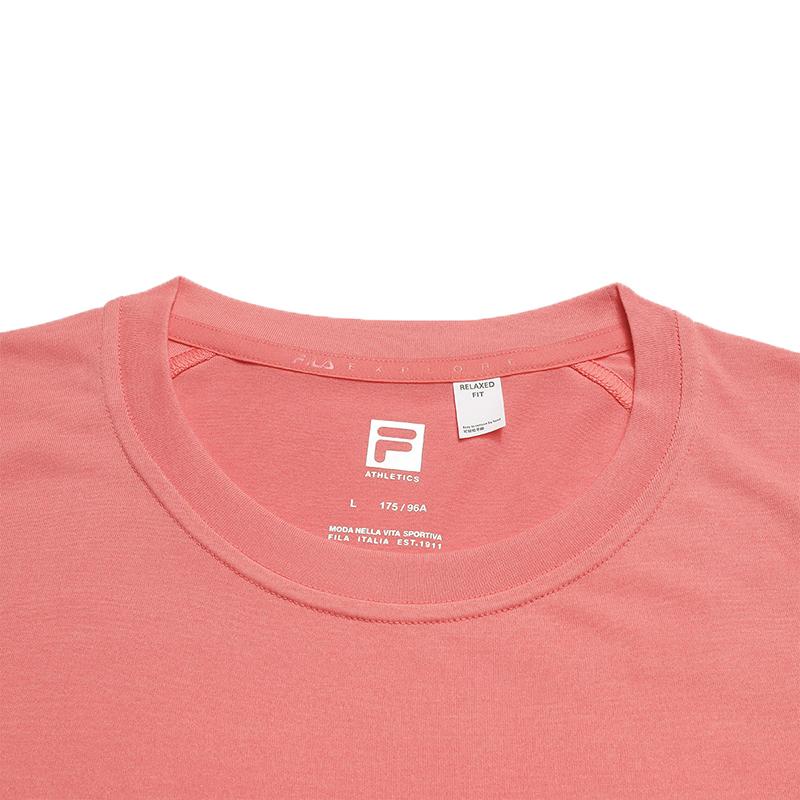 Fila Explore Fashionable Minimalist Sports Outdoor Versatile Comfortable Short Sleeve T-Shirt Men Tops Bright-Ice-Pink A11M627109FPK