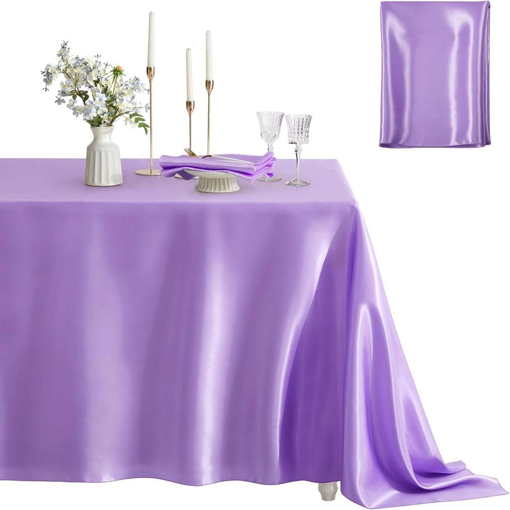 Față de masă satinată din mătase pentru petreceri, evenimente și nunți