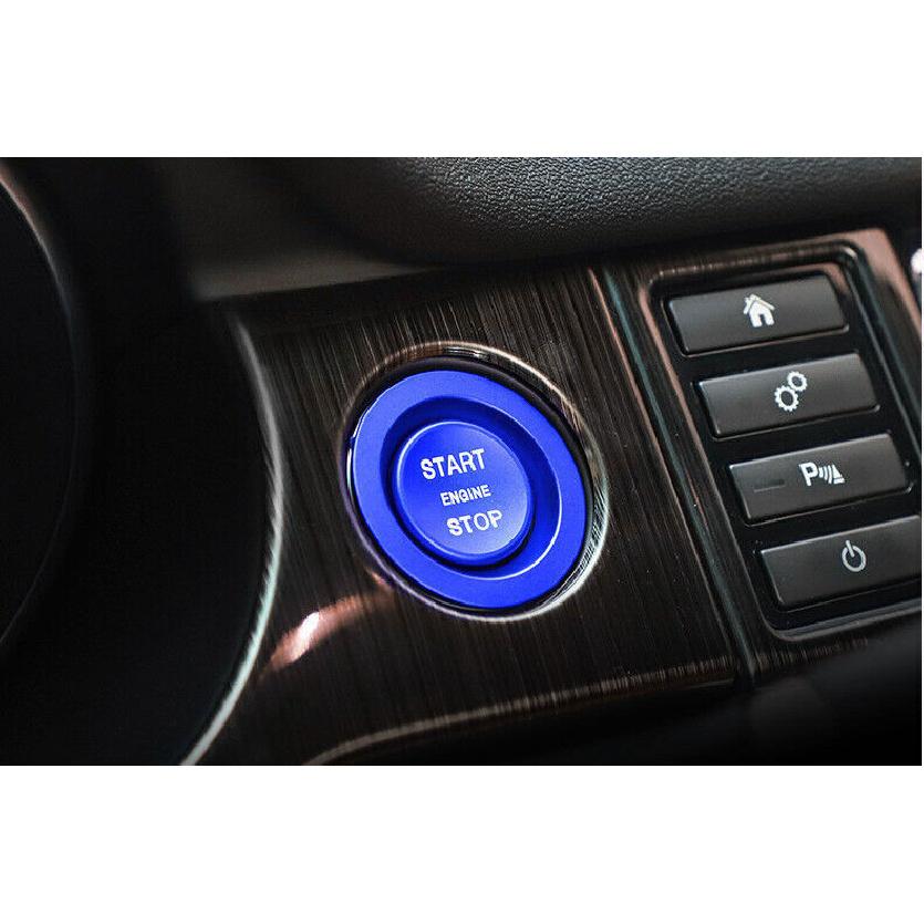 For Range Rover Evoque 2012-19 Blue Aluminum Engine Start Stop Button Cover Ring