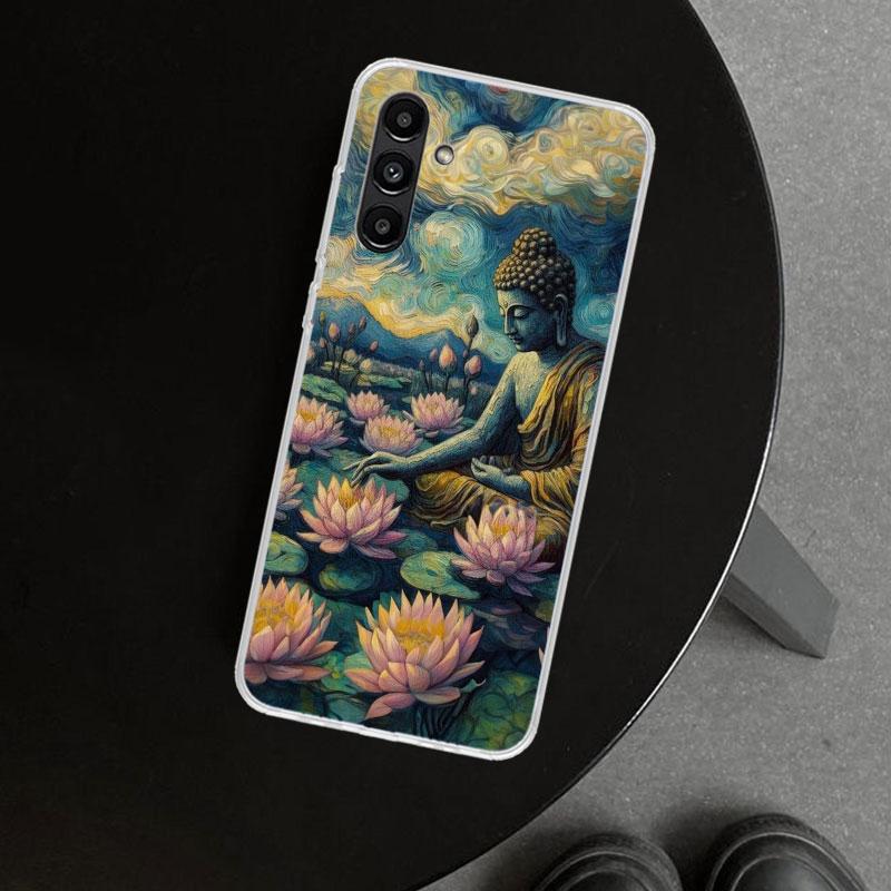 Buddhist Fire Lotus Phone Case Cover for Samsung Galaxy A17 A16 A26 A36 A56 A57 A37 A15 A25 A35 A55 A14 A24 A34 A54 A13 A23 A33