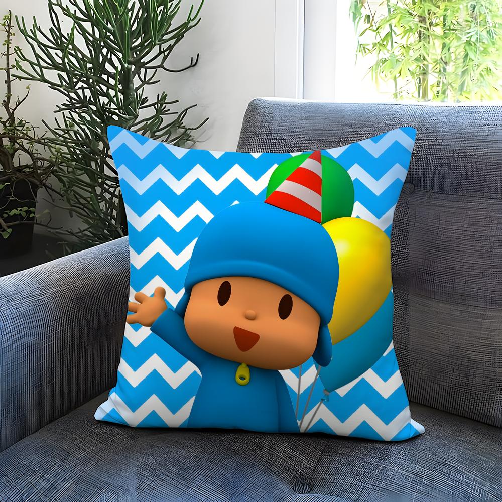 Hot P-PPocoyo Cushion Cover Comfortable Reversible Pillow Cover Ideal for Car Sofa Bedroom & Beyond
