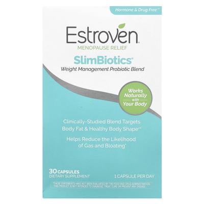 Estroven, sollievo dai sintomi della menopausa, miscela probiotica per la gestione del peso Slimbiotic®, 30 capsule