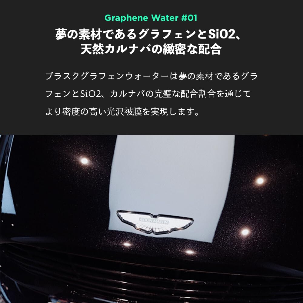 BLASK 12 Graphene Water 500mL 12 Graphene SiO2 Carnauba Graphene Water for Car Wash and No. (BLASK Coating)