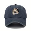 Cat Pattern Design for Four Seasons Leisure and Sports Sunshade Hat Fun Baseball Hat for Men and Women Outdoor Travel