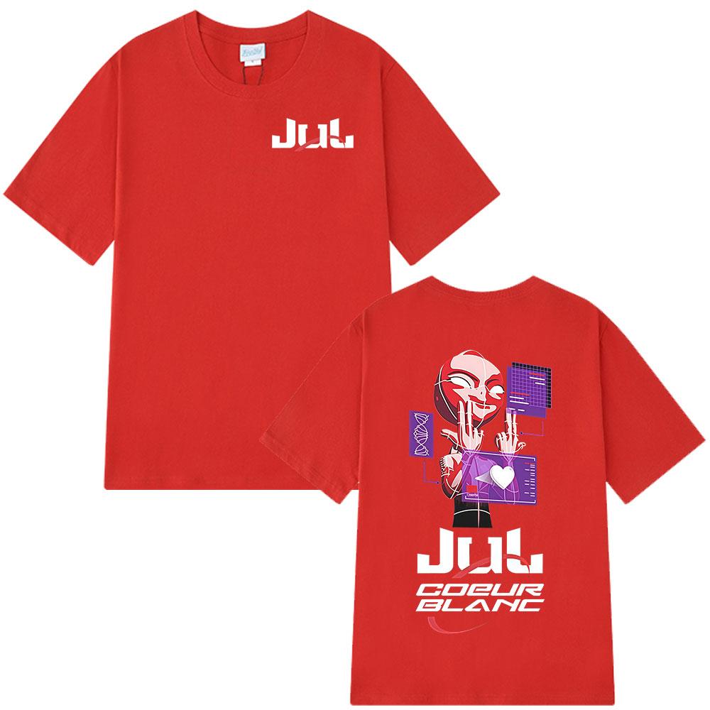 

Rapper Jul Merch T Shirt Unisex Women Clothing Fashion Hip Hop T-shirt Summer Casual Cotton Short Sleeve Oversized O-Neck T-shirts S